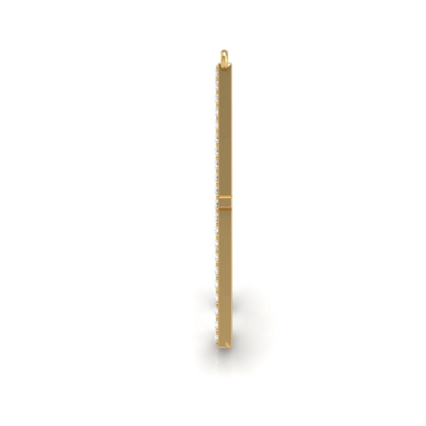 Pickleball Court Vertical 14kt w/LG Diamonds or .925 Silver w/CZ, w/Adjustable 16/18" Chain - Image 6