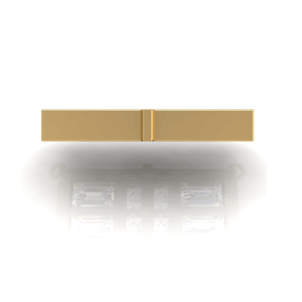 Pickleball Court Necklace 14kt w/Emerald cut and Princess cut LG Diamonds or .925 Silver w/CZ, w/attached Chain - Image 8