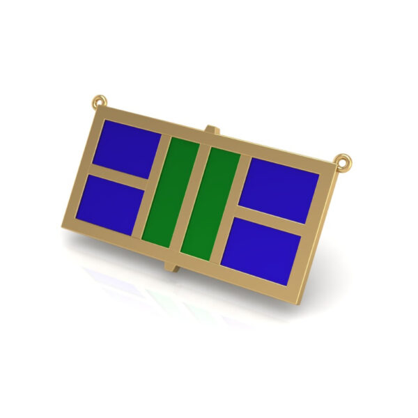 Pickleball Court Horizontal Necklace w/Enameled Centers with attached adjustable 16/18" chain - Image 6