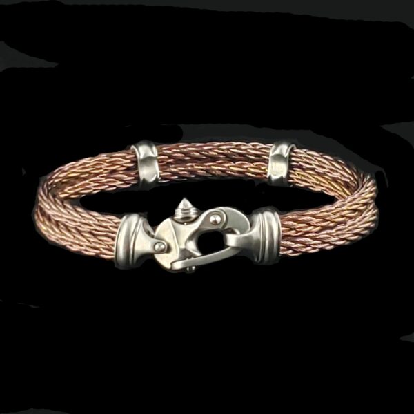 PVD Nouveau Braid® Cable Bracelet with Mariner's Clasp® - Image 4