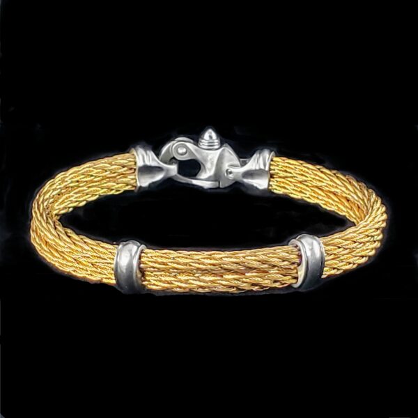 PVD Nouveau Braid® Cable Bracelet with Mariner's Clasp® - Image 3