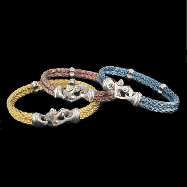 PVD Nouveau Braid® Cable Bracelet with Mariner's Clasp® - Image 11