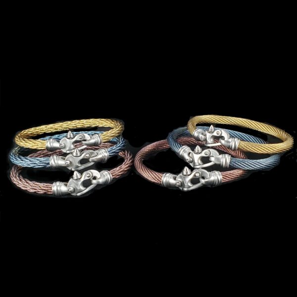 PVD Live Wire Cable Bracelet with Mariner's Clasp® - Image 4